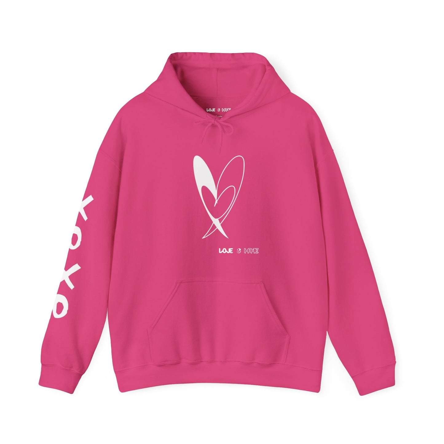 Valentines Love 2 Hate Sweatshirts with custom sleeve print - Unisex