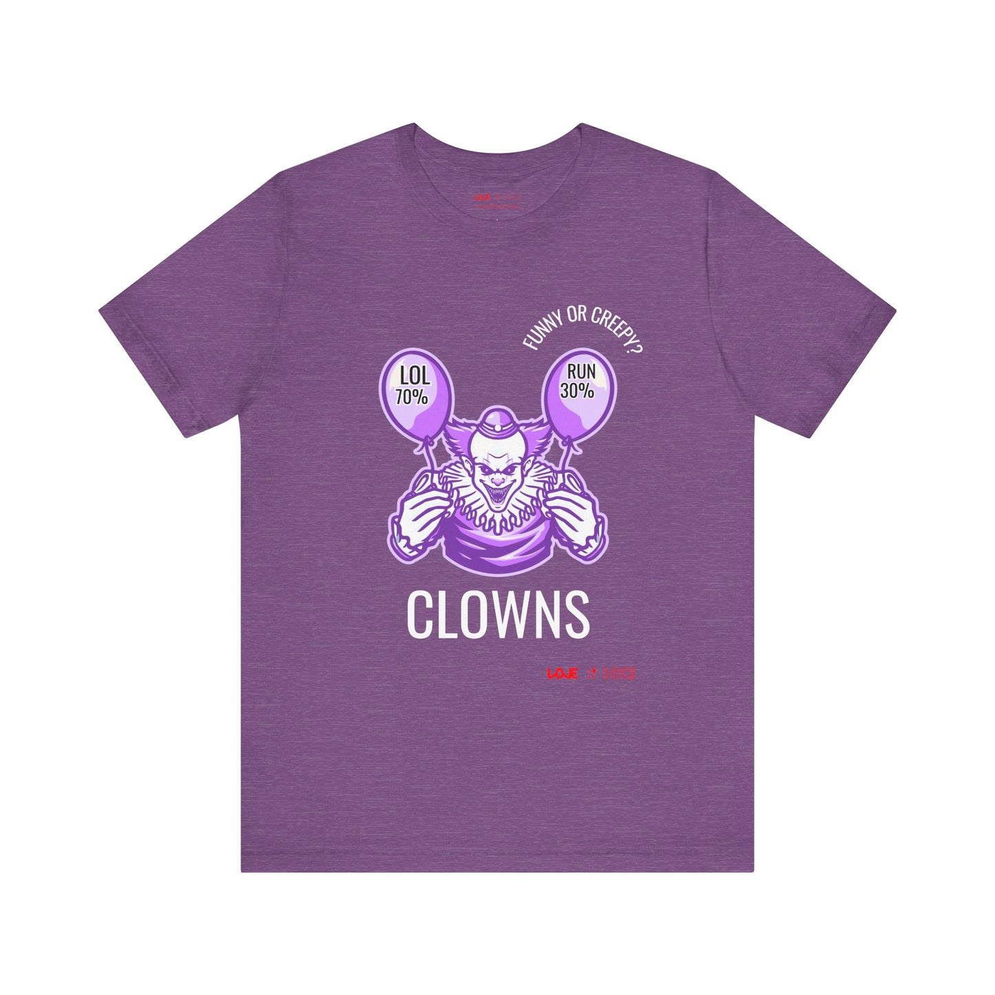 Clowns: Funny or Creepy? -  Short Sleeve Tee