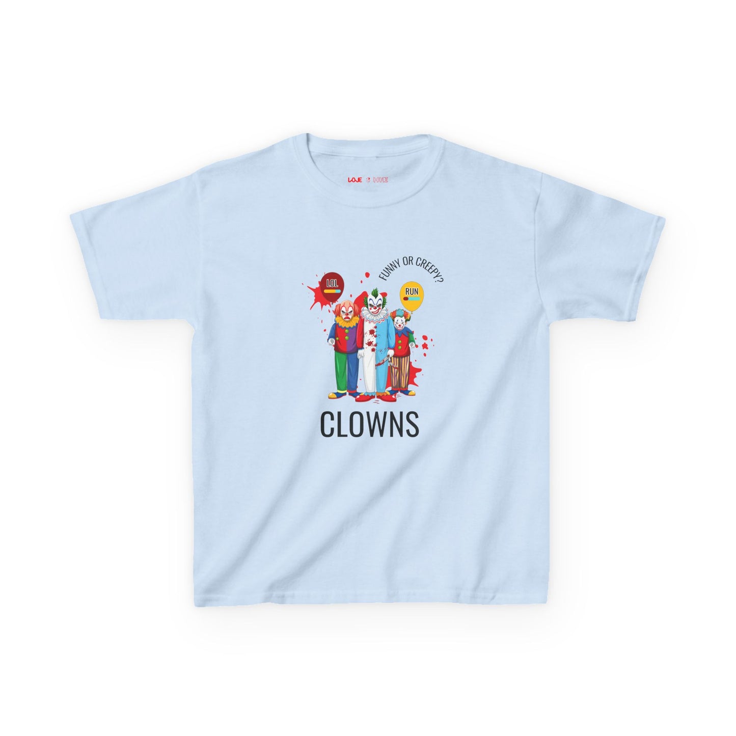 Clowns Funny or Creepy? Kids Heavy Cotton Tee