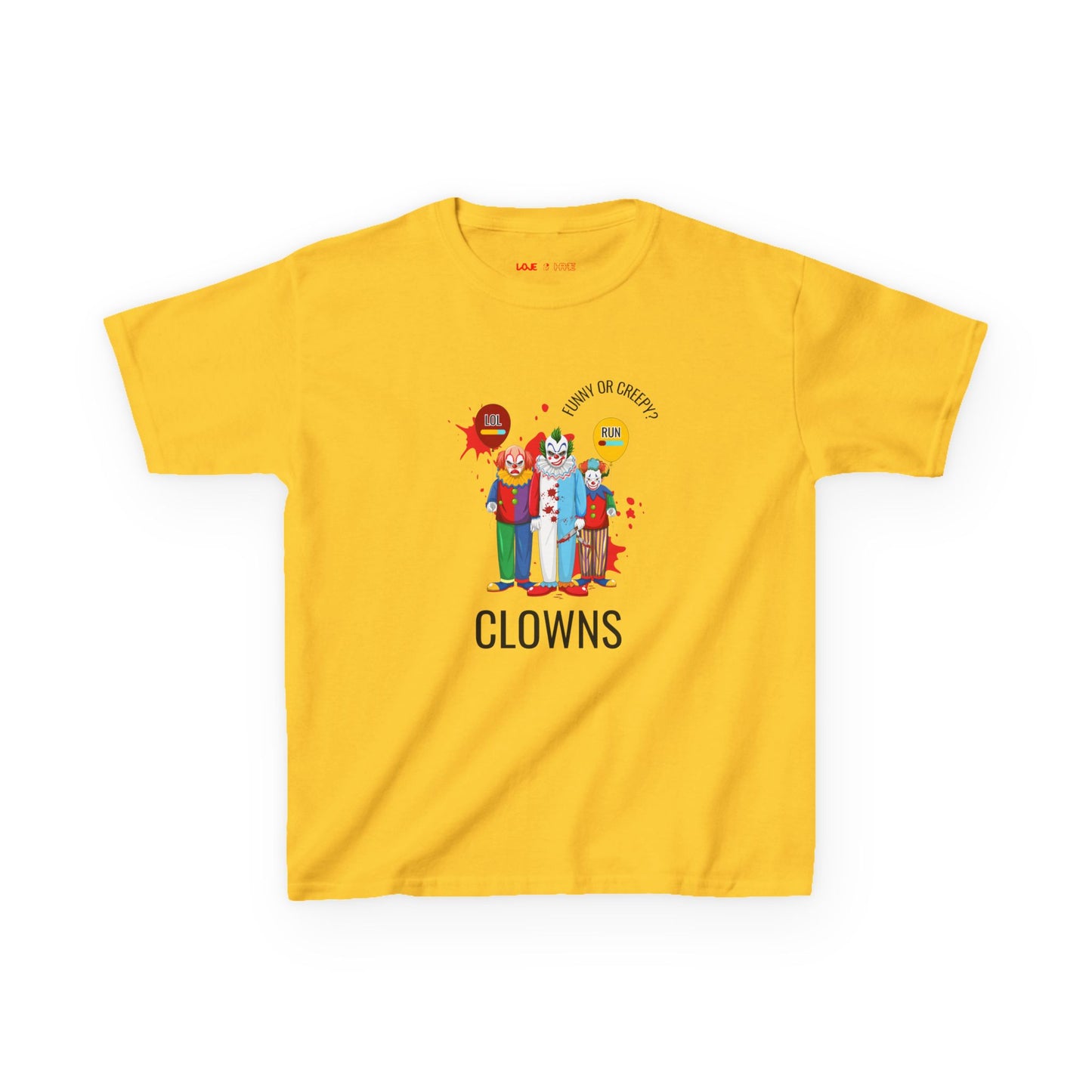 Clowns Funny or Creepy? Kids Heavy Cotton Tee