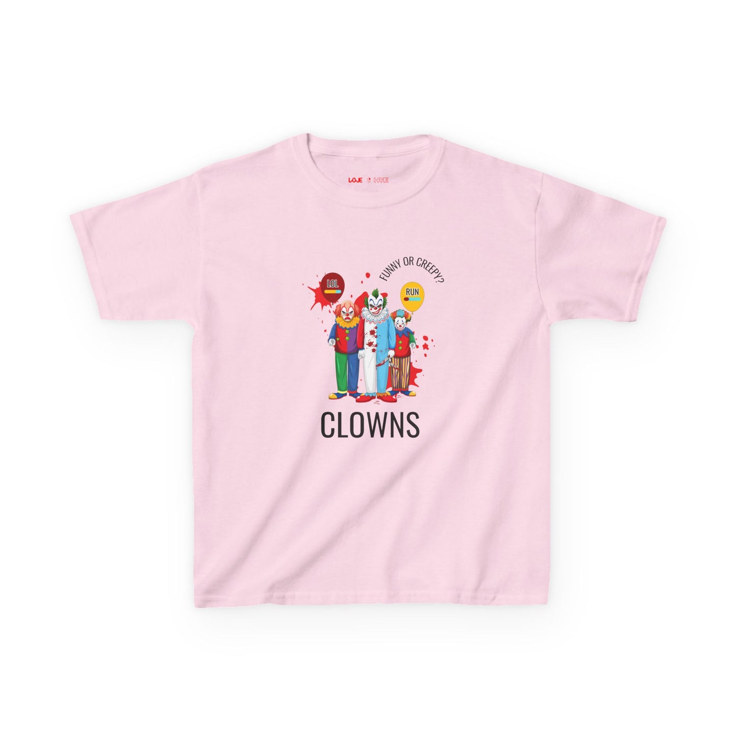 Clowns Funny or Creepy? Kids Heavy Cotton Tee