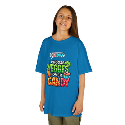 "Veggies Over Candy" Kids Heavy Cotton Tee